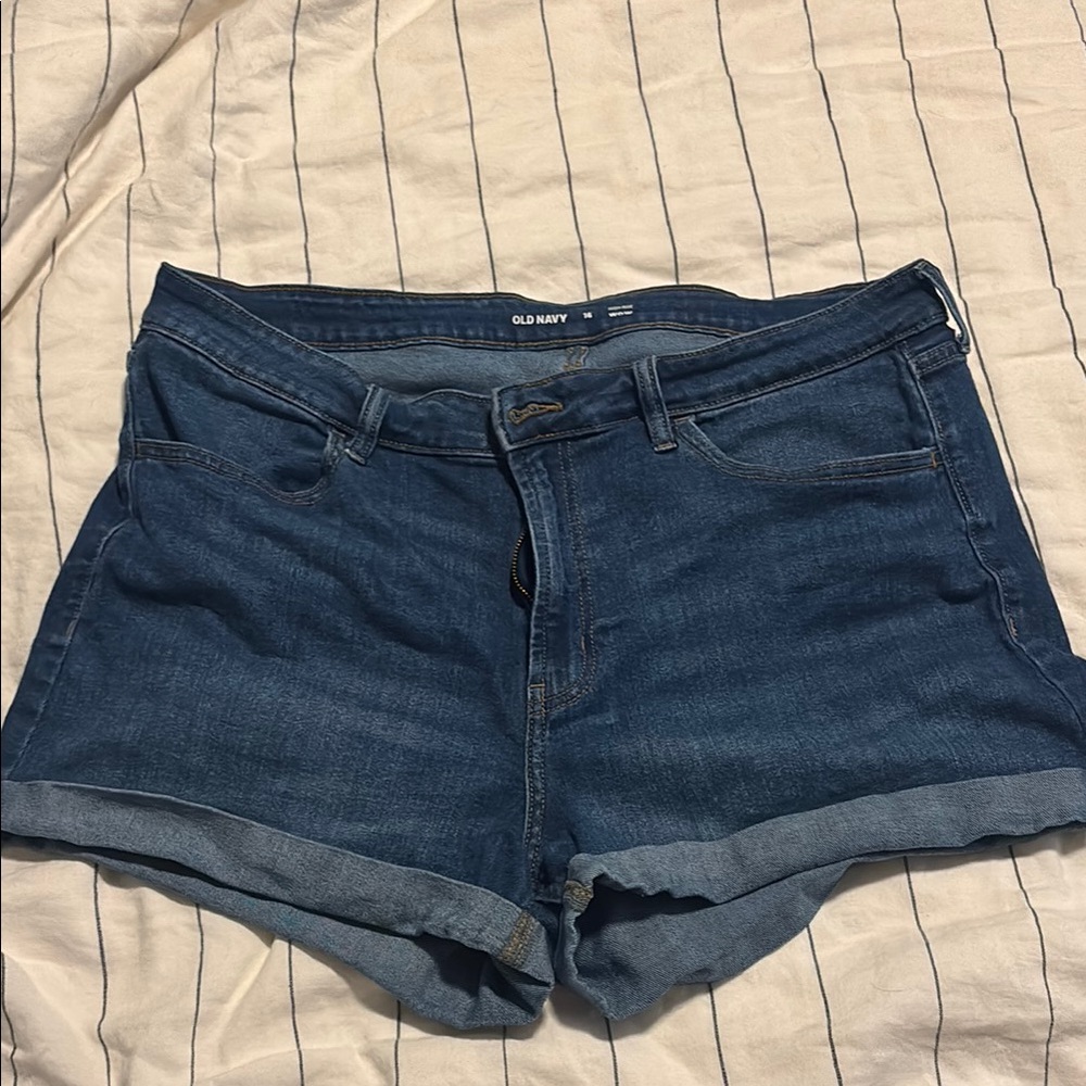 Old Navy Blue Jean Shorts with Cuffed Hem